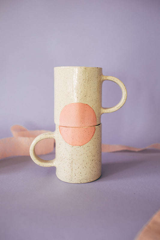 FullCircle Mug Speckled White & Pink