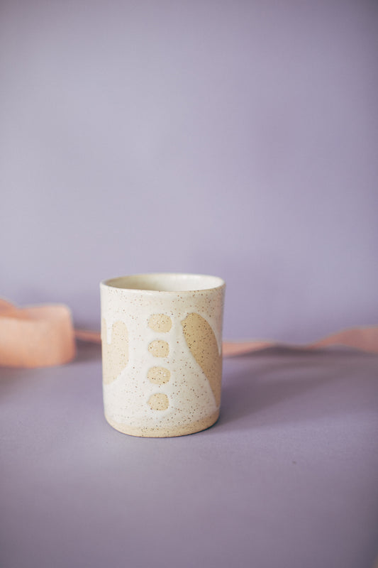 Whismy Bloom Mug in Speckled White