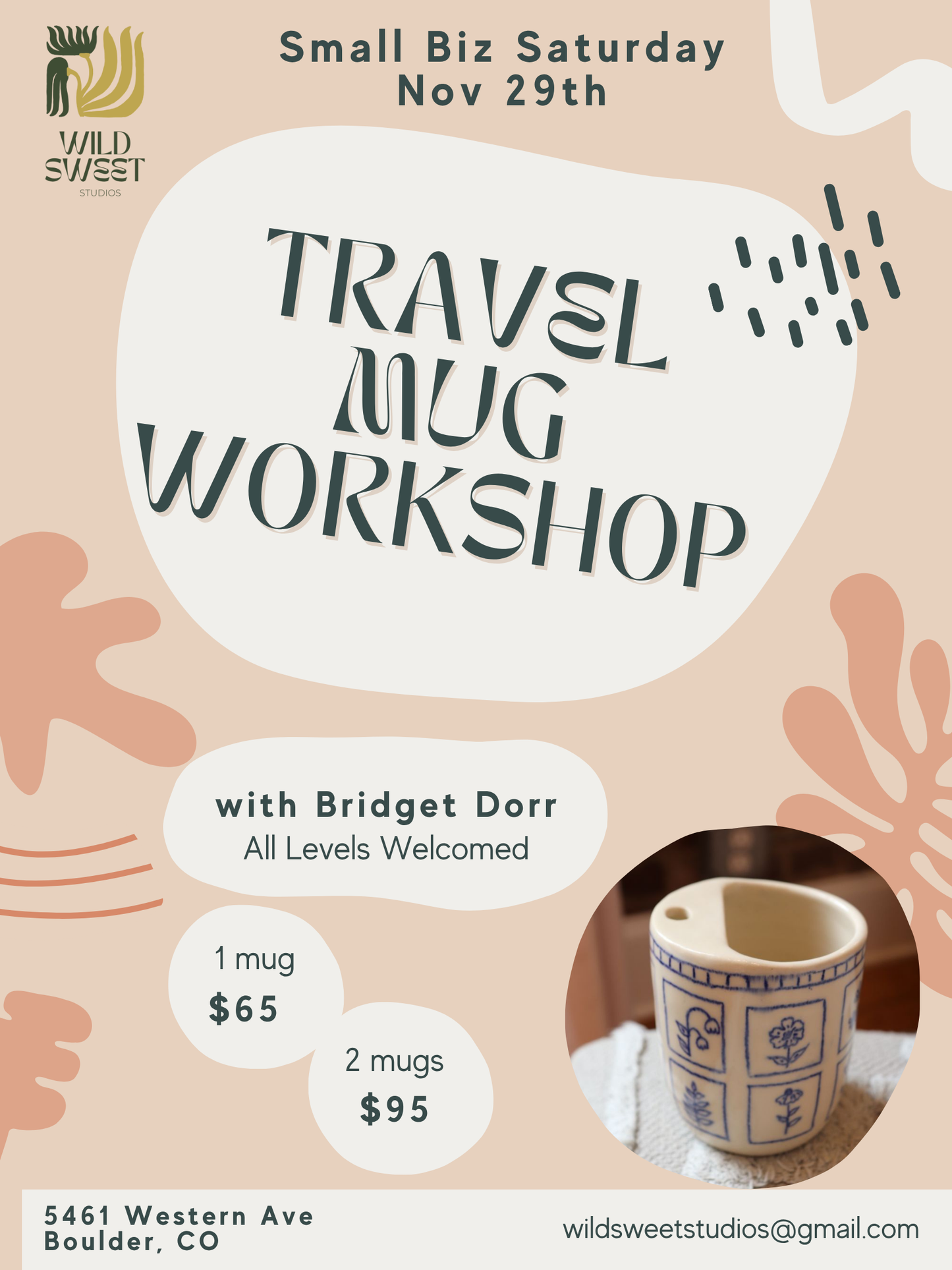 Travel Mug Workshop | Small Business Saturday! 11/29