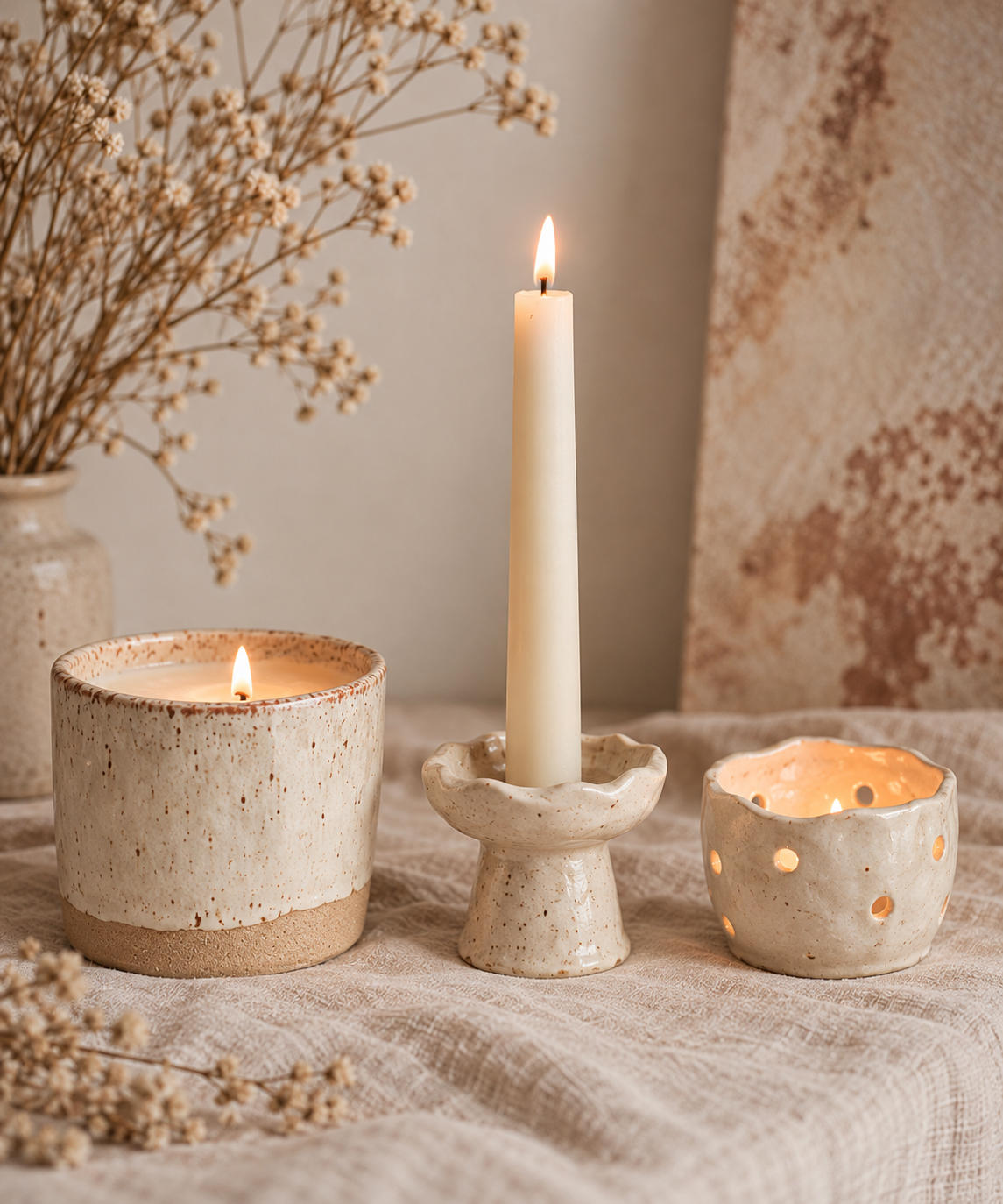 Candlelight ~ A Hand-Built Pottery Workshop